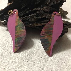 Hand Painted Abstract Earrings